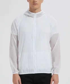 Summer Men's Sun Protection Clothing Lightweight Breathable Ice Silk Hooded Quick Dry Jacket Outdoor Anti-ultraviolet Skin Coat - Image 3