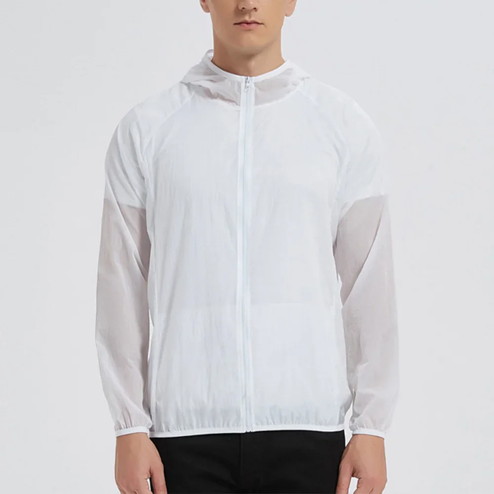Summer Men's Sun Protection Clothing Lightweight Breathable Ice Silk Hooded Quick Dry Jacket Outdoor Anti-ultraviolet Skin Coat - Image 3