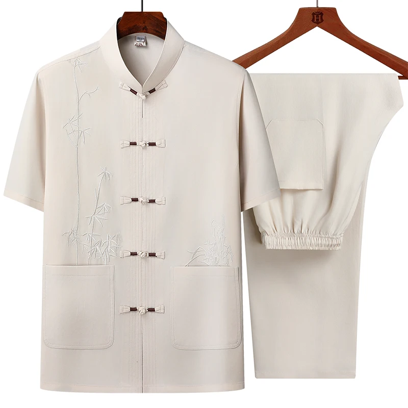 men's sets (shirt + trousers) 2026 summer new style men fashion shirt short sleeve shirt High quality shirts male two piece - Image 5