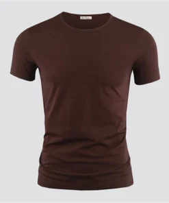 2026 Men's T Shirt Pure Color V Collar Short Sleeved Tops Tees Men T-Shirt Black Tights Man T-Shirts Fitness For Male Clothes - Image 4
