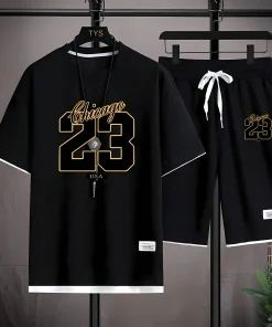 The 2025 summer new men's set features street fashion casual comfort softness breathability and 3D digital pattern printing