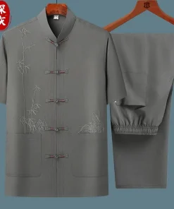 men's sets (shirt + trousers) 2026 summer new style men fashion shirt short sleeve shirt High quality shirts male two piece - Image 6
