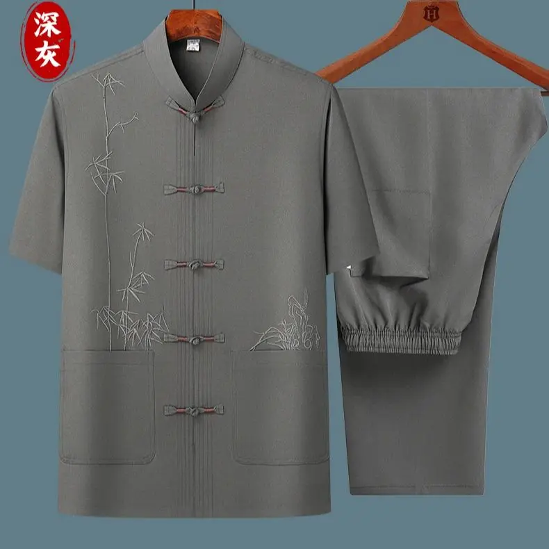 men's sets (shirt + trousers) 2026 summer new style men fashion shirt short sleeve shirt High quality shirts male two piece - Image 6