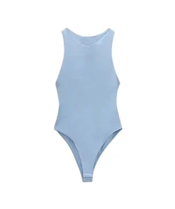 Women Fashion With Halter Neck Skinny Bodysuit Sexy Sleeveless Snap-button Female Playsuits Mujer - Image 6