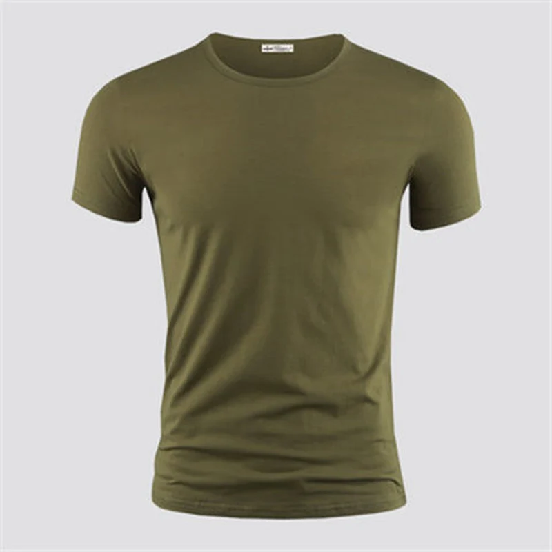 2026 Men's T Shirt Pure Color V Collar Short Sleeved Tops Tees Men T-Shirt Black Tights Man T-Shirts Fitness For Male Clothes - Image 2