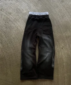 Alternative view of High Street Trendy Pants High Street Ins Trendy Brand Men's and Women's Loose Straight Tube Embroidered Printed Casual Pants