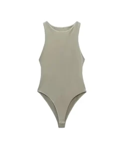 Women Fashion With Halter Neck Skinny Bodysuit Sexy Sleeveless Snap-button Female Playsuits Mujer - Image 4