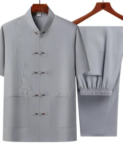 men's sets (shirt + trousers) 2026 summer new style men fashion shirt short sleeve shirt High quality shirts male two piece
