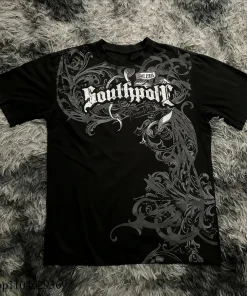 Alternative view of Classic Y2K Gothic Style T-shirt Print Oversized T Shirt High Street Shirts Gothic Round Neck Cotton Tops New Mens Women T Shirt