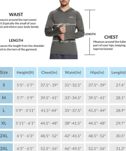 Mens UPF50+ Performance T-Shirt Hoodie Long Sleeve Casual Sun Protection T-Shirt Running Quick Dry Hoodie Sunscreen Fishing Wear - Image 6
