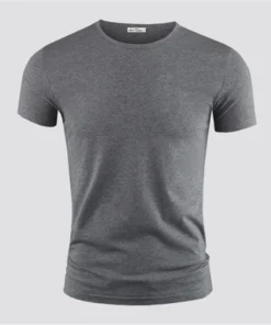 2026 Men's T Shirt Pure Color V Collar Short Sleeved Tops Tees Men T-Shirt Black Tights Man T-Shirts Fitness For Male Clothes - Image 5