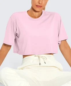 Harajuku Shirt Funny Y2K Women's Crop Tops Casual Female White Crop Tops T-shirt Round Neck Short Loose Tees Summer Streetwear - Image 3