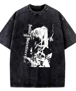Vintage Washed DEATH NOTE T Shirts L Lawliet Graphic Print T-Shirts Tshirt Short Sleeve 100% Cotton Soft Tee Men Women Clothes - Image 4