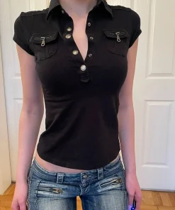 Women T Shirt Black Gothic 90s Vintage Vest Aesthetic Sleeveless Corset Top Vintage Tee Y2k Tank Top 2000s Coquette Clothes