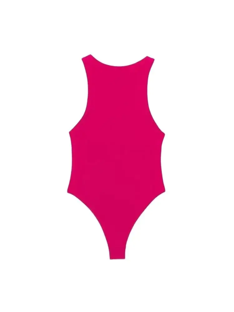 Women Fashion With Halter Neck Skinny Bodysuit Sexy Sleeveless Snap-button Female Playsuits Mujer - Image 3