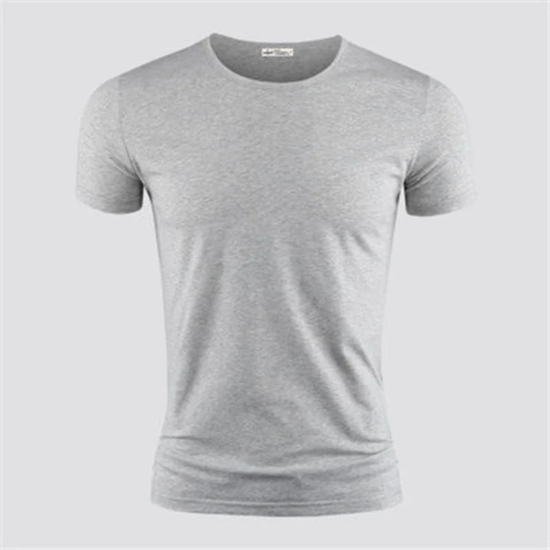 2026 Men's T Shirt Pure Color V Collar Short Sleeved Tops Tees Men T-Shirt Black Tights Man T-Shirts Fitness For Male Clothes - Image 6