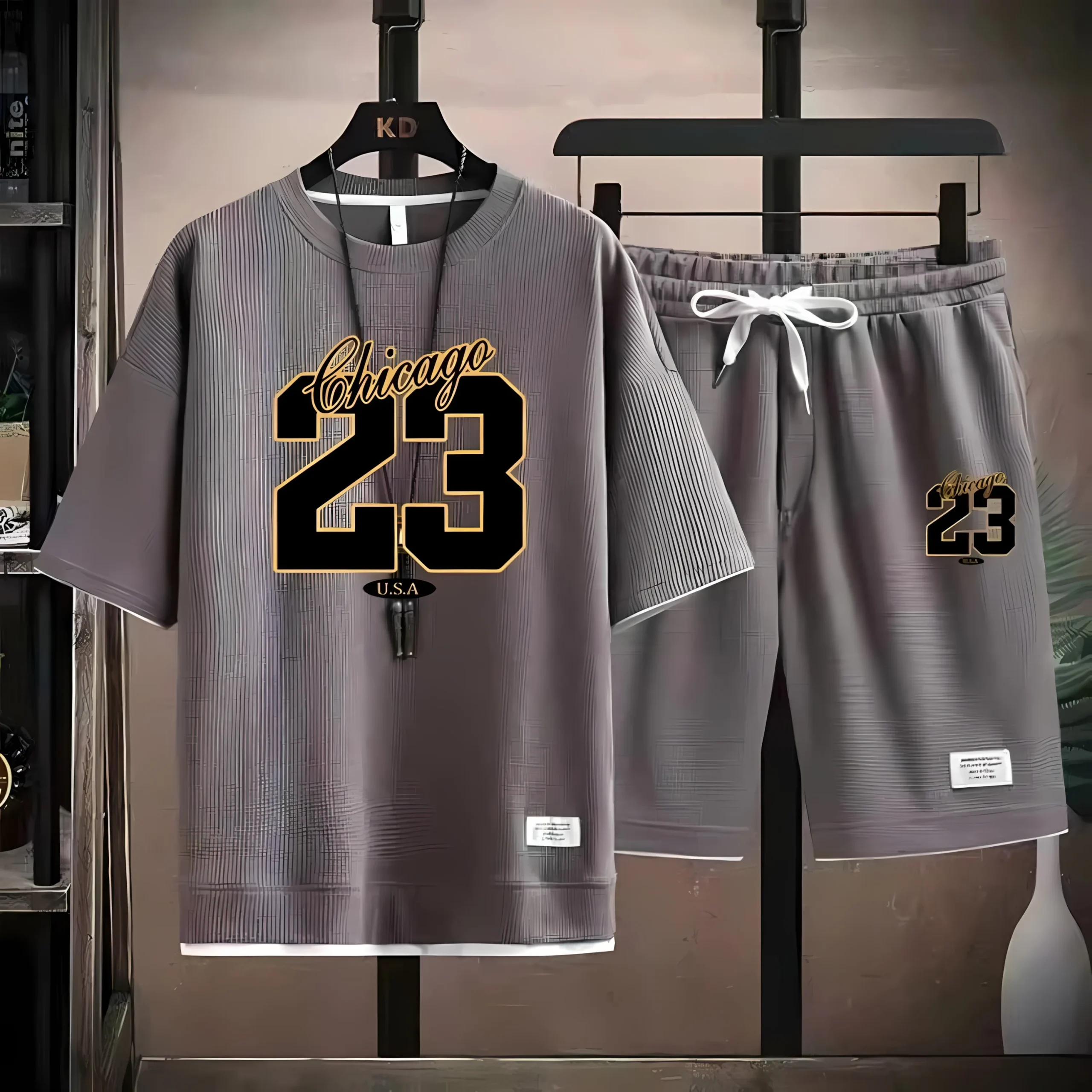 The 2025 summer new men's set features street fashion casual comfort softness breathability and 3D digital pattern printing - Image 3
