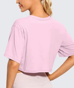 Harajuku Shirt Funny Y2K Women's Crop Tops Casual Female White Crop Tops T-shirt Round Neck Short Loose Tees Summer Streetwear - Image 4