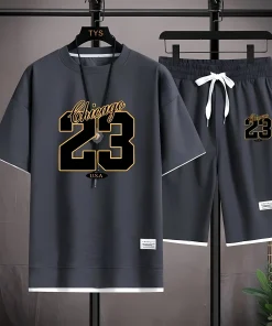 Alternative view of The 2025 summer new men's set features street fashion casual comfort softness breathability and 3D digital pattern printing