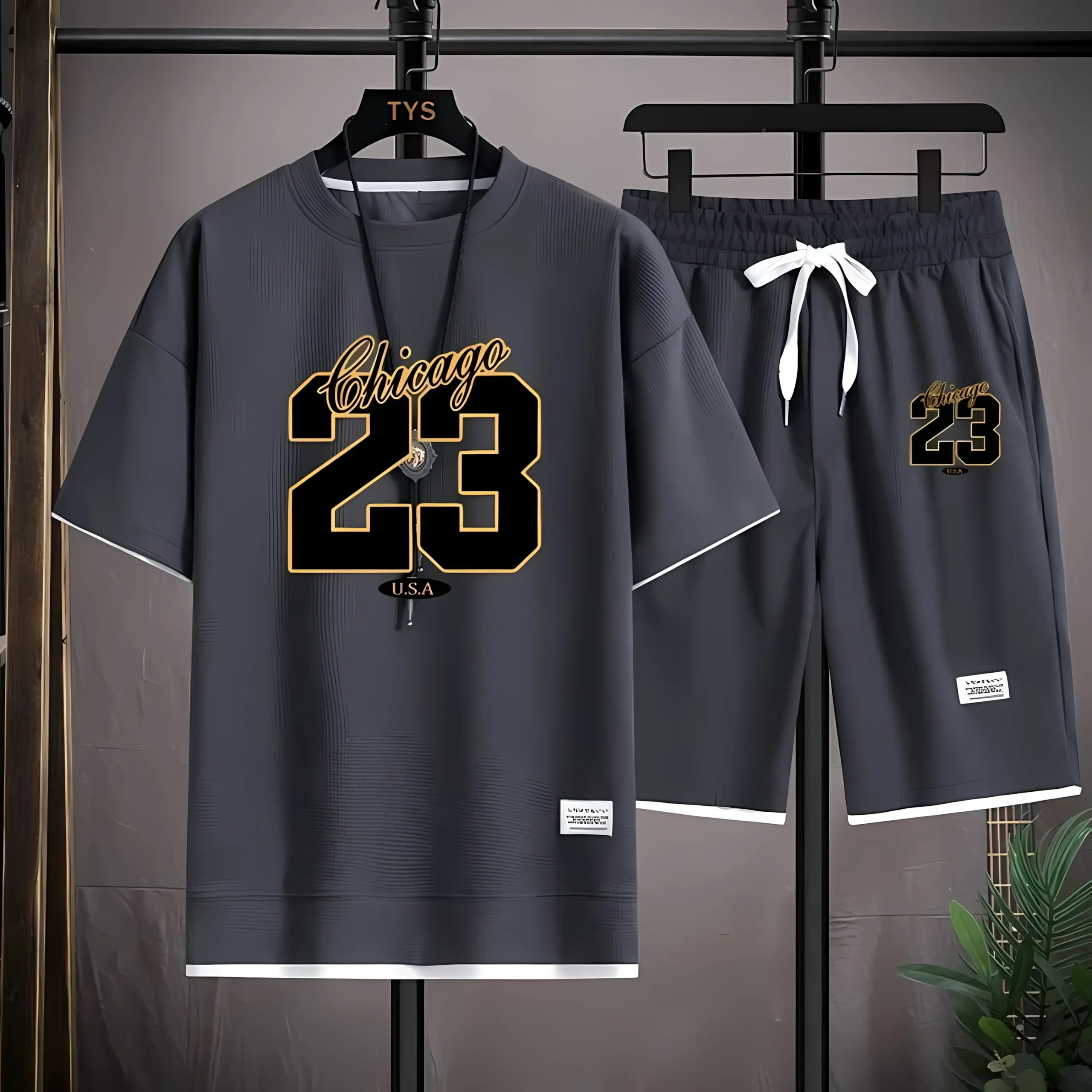 The 2025 summer new men's set features street fashion casual comfort softness breathability and 3D digital pattern printing - Image 2