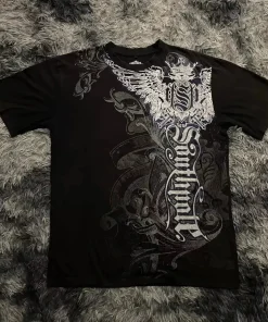Classic Y2K Gothic Style T-shirt Print Oversized T Shirt High Street Shirts Gothic Round Neck Cotton Tops New Mens Women T Shirt - Image 3