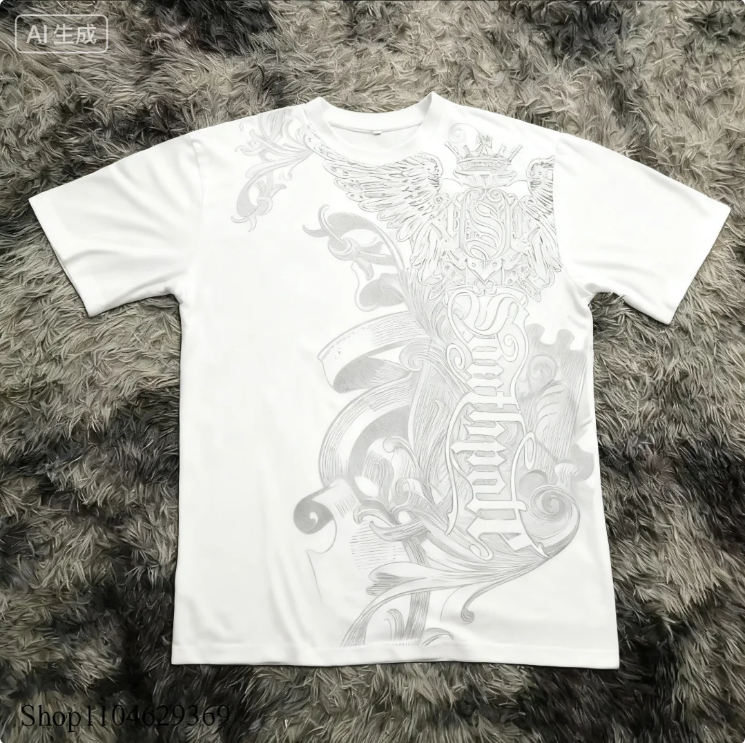 Classic Y2K Gothic Style T-shirt Print Oversized T Shirt High Street Shirts Gothic Round Neck Cotton Tops New Mens Women T Shirt - Image 6