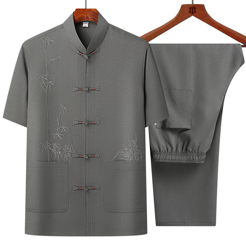 men's sets (shirt + trousers) 2026 summer new style men fashion shirt short sleeve shirt High quality shirts male two piece - Image 3