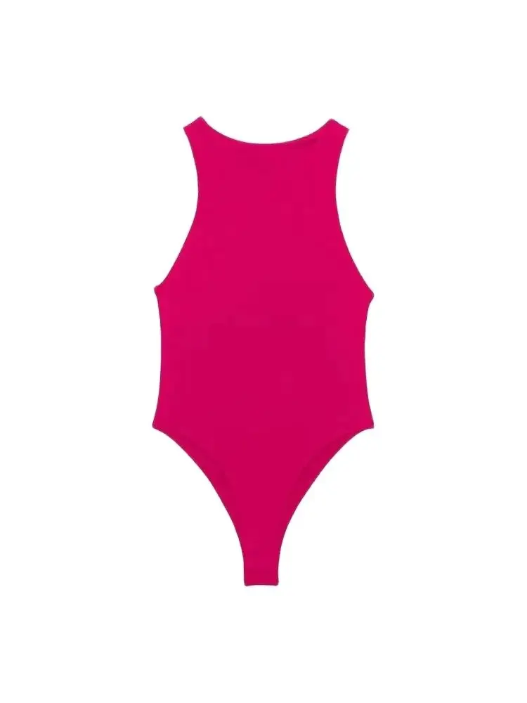 Women Fashion With Halter Neck Skinny Bodysuit Sexy Sleeveless Snap-button Female Playsuits Mujer - Image 2