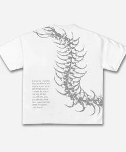 Alternative view of Vintage Dark Centipede Skeletal Graphic Cotton Print T-shirt Men Y2K Summer Short Sleeves Oversize T-shirt Women Casual Tee Tops